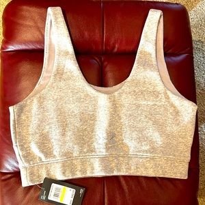 Under Armour 1377523 011 Women’s sz M grey essential Fleece playback crop Tank